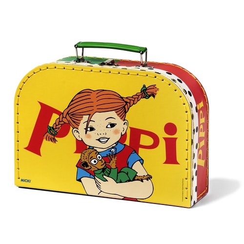 MICKI- PIPPI 25 CM, GUL/ RESVÄSKA