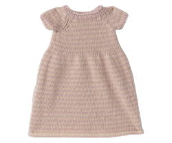 Maileg- Knitted dress, Size 4/ tillbehör