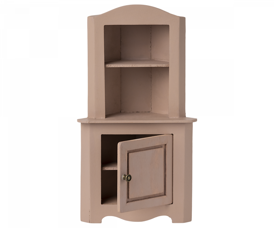 Maileg- Miniature corner cabinet Rose/ tillbehör