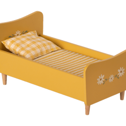 Maileg- Wooden bed, Mini/ tillbehör