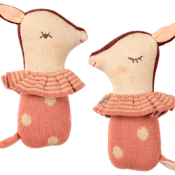 Maileg- Bambi rattle Rose/ baby