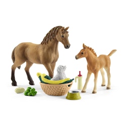 Schleich- Horse Club Sarahs baby animal care/ tillbehör