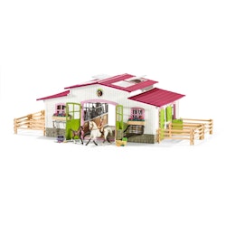 Schleich- Horse Club Riding centre with rider and horses/  Stall