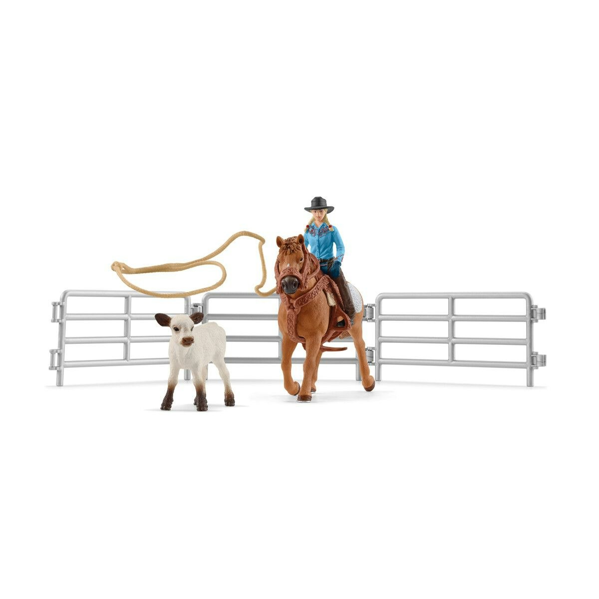 Schleich Farm World Cowgirl Team Roping Fun / westernryttare