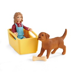 Schleich Farm Puppy Wagon Ride / Utflykt