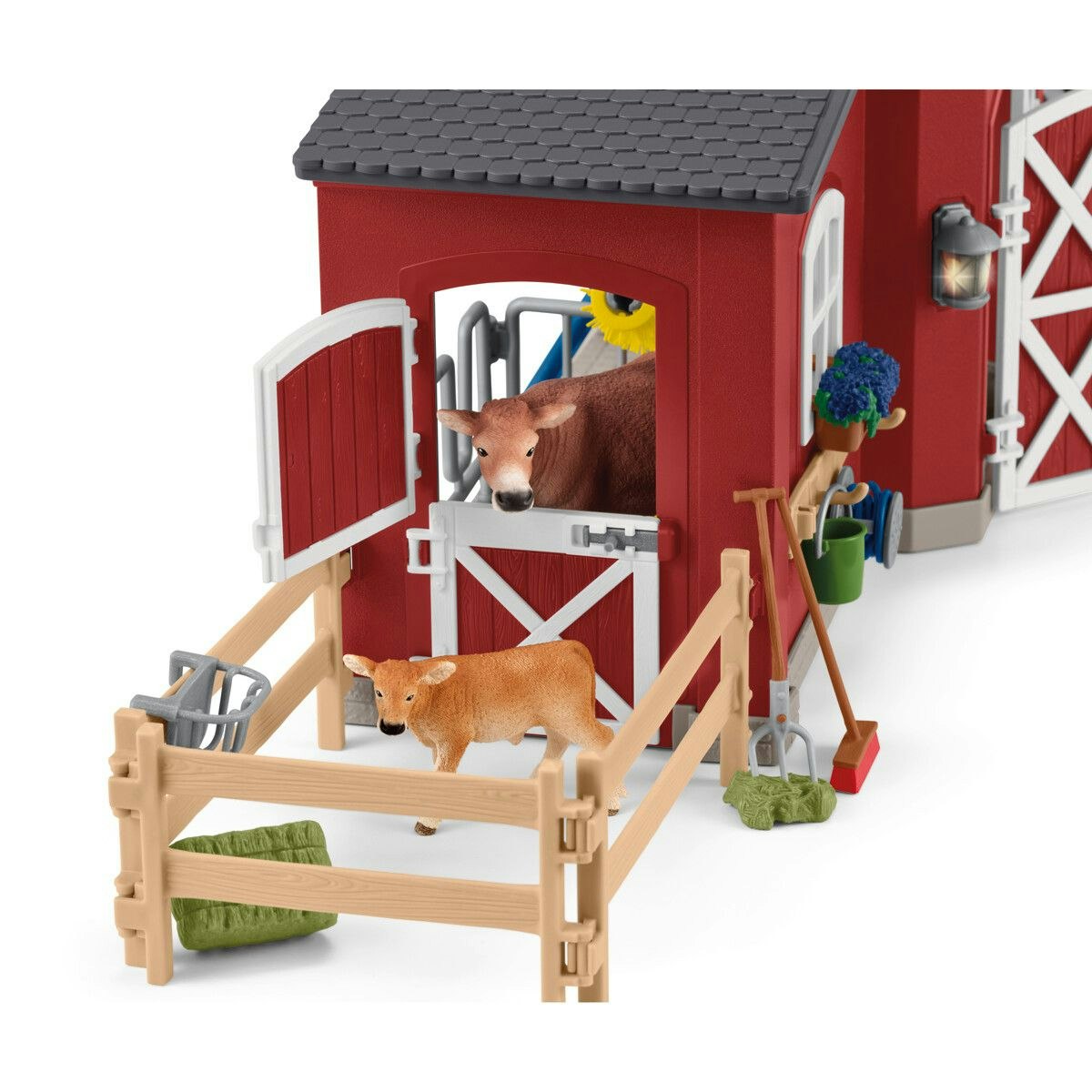 Schleich Farm World Red Barn with Animals and Accessories/  Bondgård med tillbehör.