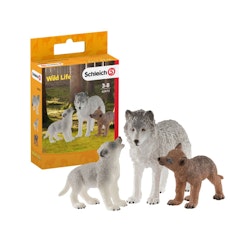 Schleich Wild Life Mother Wolf With Pups/ Vargfamiljen