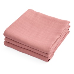 Sebra muslinfilt 3-pack- blossom pink