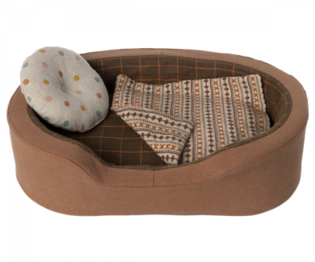 Maileg- Dog basket-Brown /tillbehör