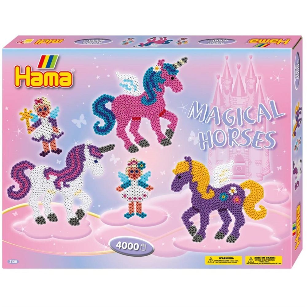 Hama Midi presentlåda- Magiska hästar/ Magical horses - 4000 pcs
