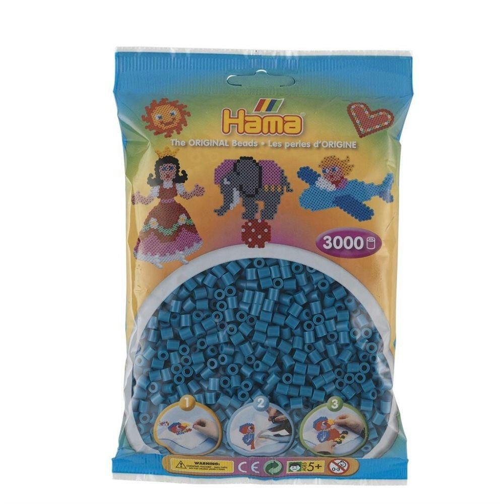 Hama Midi beads 3000 pcs. Petrol Blue