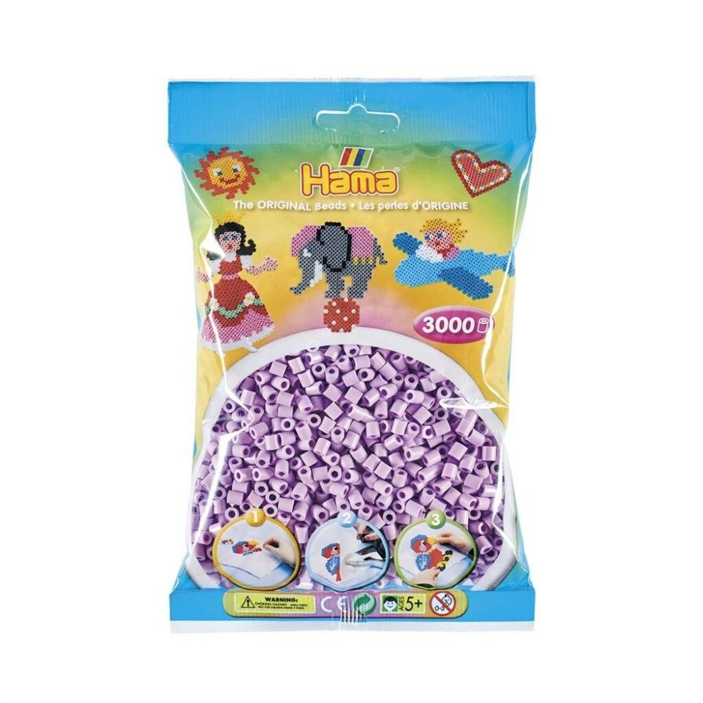 Hama Midi beads 3000 pcs. Pastel Lilac