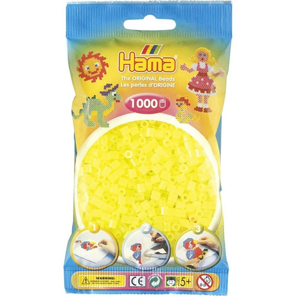 Hama Midi beads 1000 pcs. Neon yellow