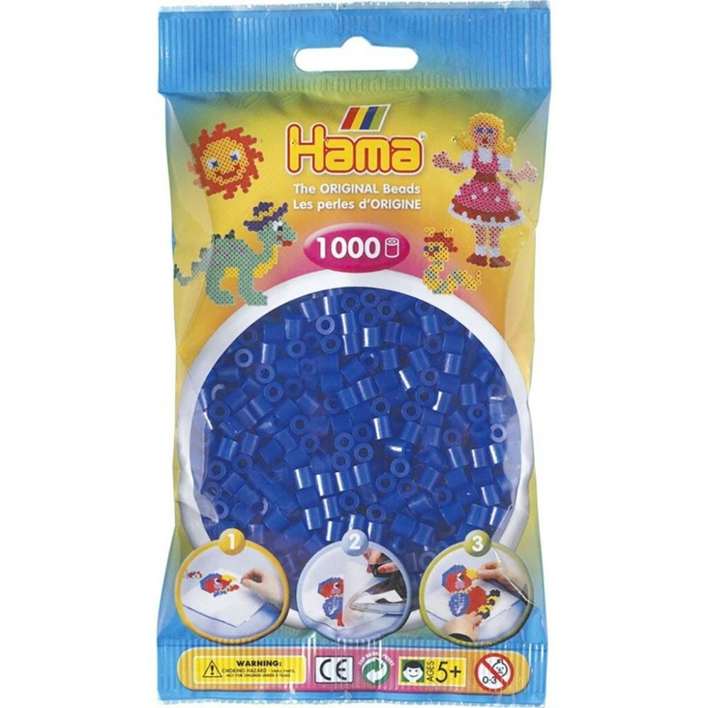 Hama Midi beads 1000 pcs. Neon blue