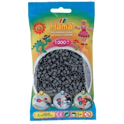 Hama Midi beads 1000 pcs. Dark grey