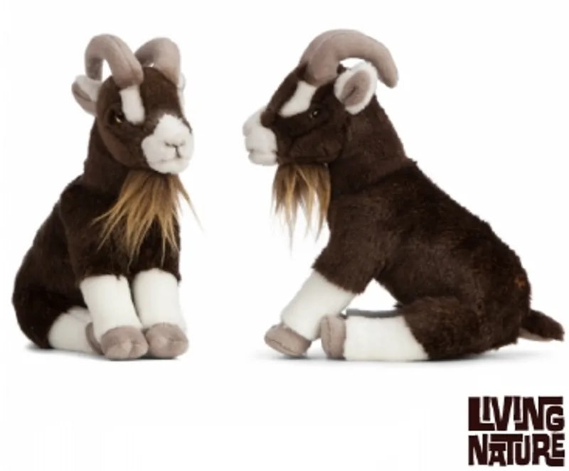 Living nature- Brown Goat Sitting/ gosedjur - Lilla Hjärtat