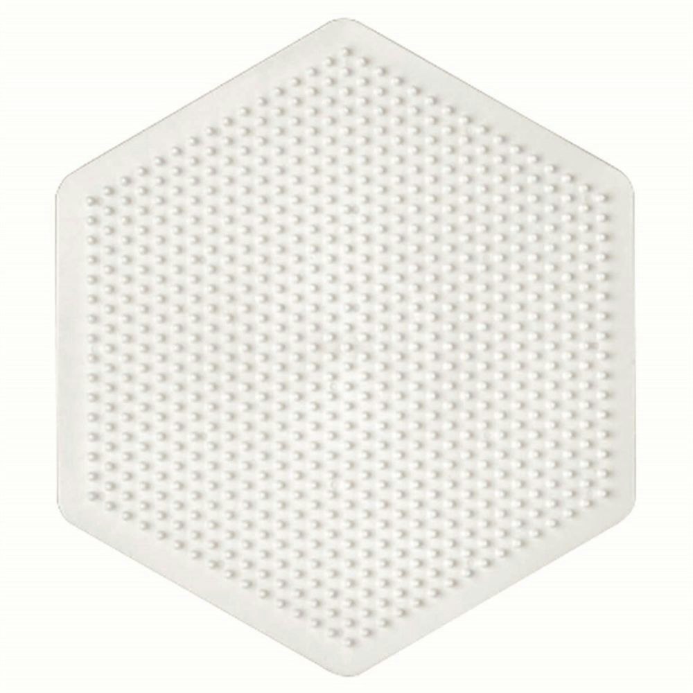 Hama Midi Pegboard Large hexagonal White  / Sexkantig pärlplatta