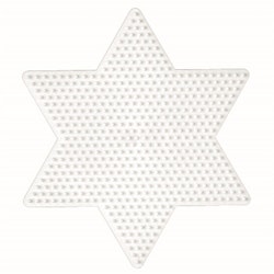 Hama Midi Pegboard Large star White / Stjärna pärlplatta