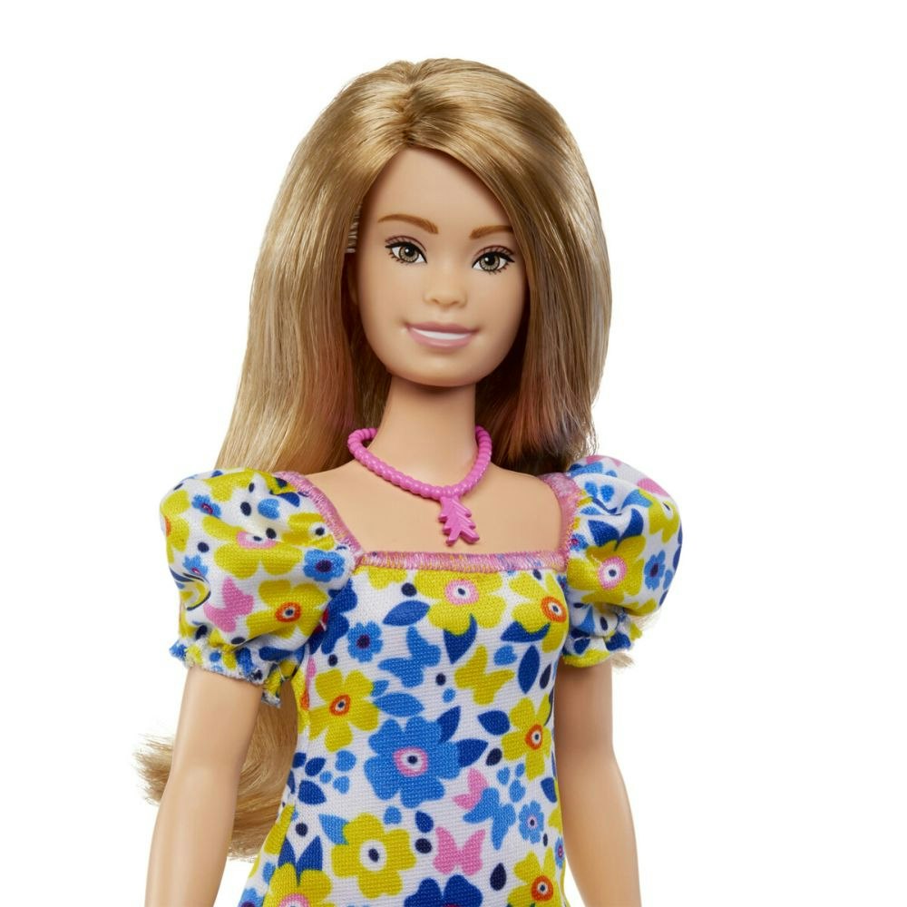 Barbie® Fashionista Doll / Docka Yellow Blue Floral- ( DS )