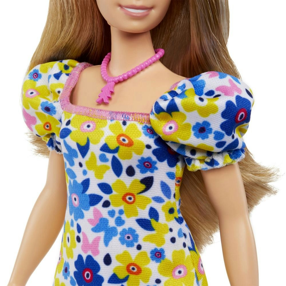 Barbie® Fashionista Doll / Docka Yellow Blue Floral- ( DS )