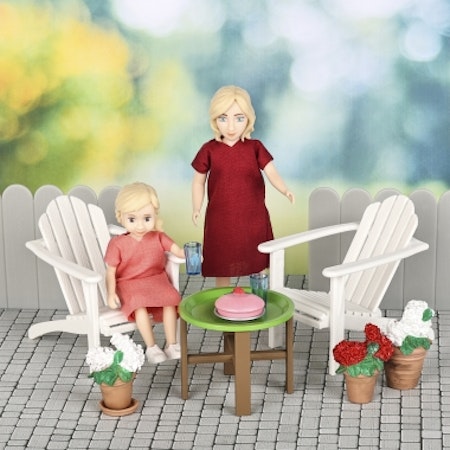 LUNDBY- Trädgårdsmöbelset/dockmöbler