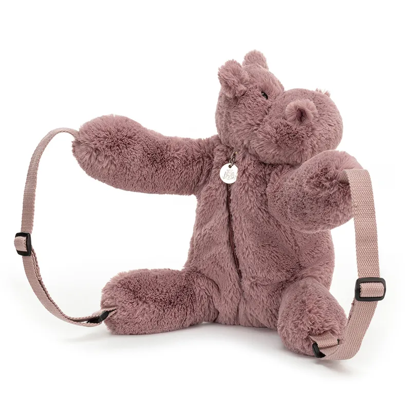 Jellycat- Huggady Hippo Backpack/ gosedjur