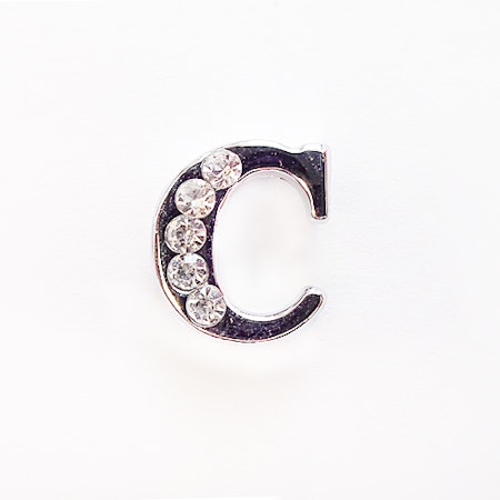 Busy Lizzie LETTER/ Bokstav- C RHINESTONES A 8 MM