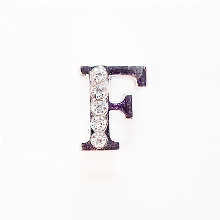 Busy Lizzie LETTER/ Bokstav- F RHINESTONES A 8 MM
