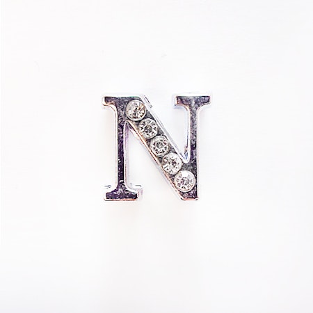 Busy Lizzie LETTER/ Bokstav- N RHINESTONES A 8 MM