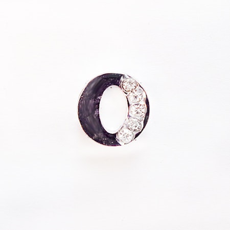 Busy Lizzie LETTER/ Bokstav- O RHINESTONES A 8 MM