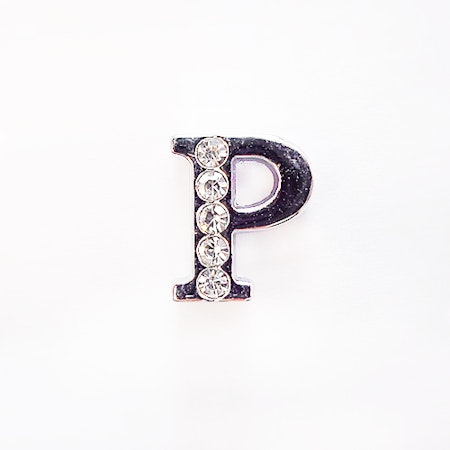 Busy Lizzie LETTER/ Bokstav- P RHINESTONES A 8 MM