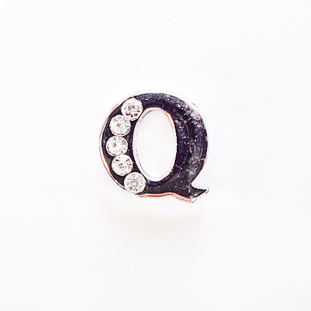 Busy Lizzie LETTER/ Bokstav- Q RHINESTONES A 8 MM
