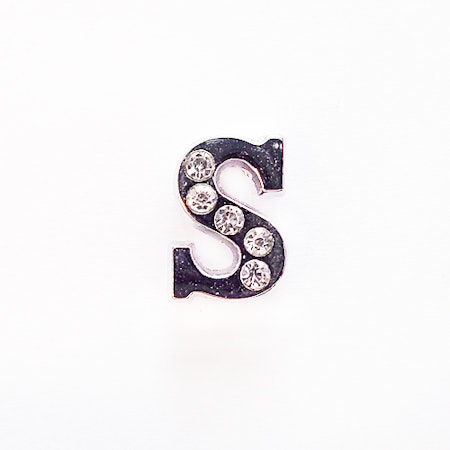Busy Lizzie LETTER/ Bokstav- S RHINESTONES A 8 MM