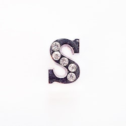 Busy Lizzie LETTER/ Bokstav- S RHINESTONES A 8 MM