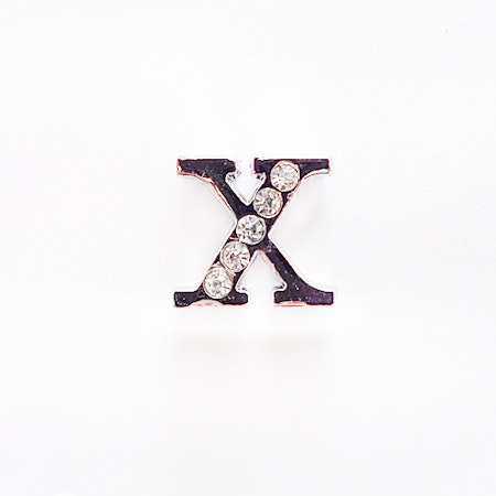 Busy Lizzie LETTER/ Bokstav- X RHINESTONES A 8 MM
