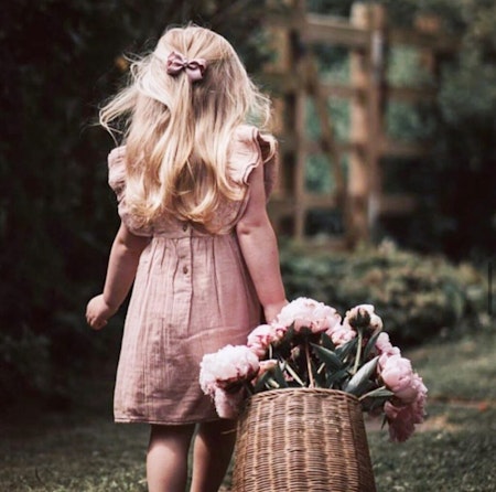 Busy Lizzie Hårclip med rosett Medium- Dusty pink