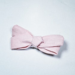 Busy Lizzie Hårclip Linen Love Story med rosett mini- Dusty Pink