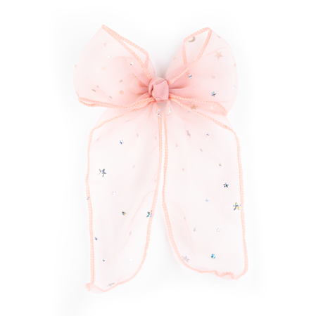 Busy Lizzie Hårclip Organza spring stars med rosett- Gammelrosa
