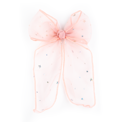 Busy Lizzie Hårclip Organza spring stars med rosett- Gammelrosa