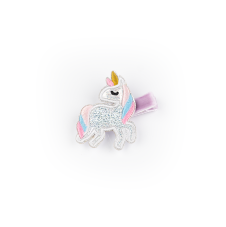 Busy Lizzie Hårclip Unicorn- Silver