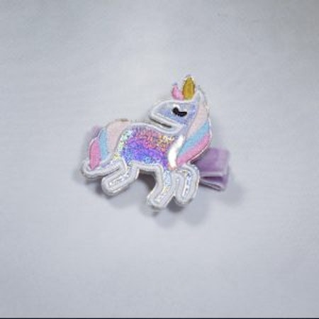 Busy Lizzie Hårclip Unicorn- Silver