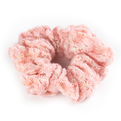 Busy Lizzie Scrunchies ORGANZA - DAISIES - PINK