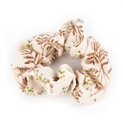 Busy Lizzie Scrunchies FLOWERS - BEIGE