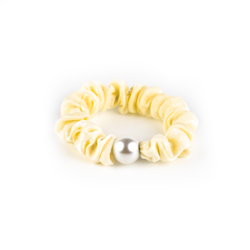 Busy Lizzie Scrunchies  PEARL - LIGHT YELLOW