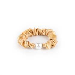 Busy Lizzie Scrunchies  PEARL - GOLD