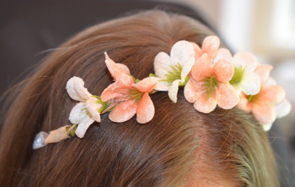 Busy Lizzie Hårband LINEN LOVE STORY - HAIR BAND - FLOWERS - APRICOT