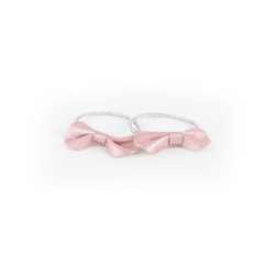 Busy Lizzie Hårsnodd mini ELASTICS –  BOWS - PINK