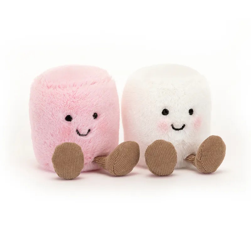 Jellycat- Amuseable Pink and White Marshmallows
