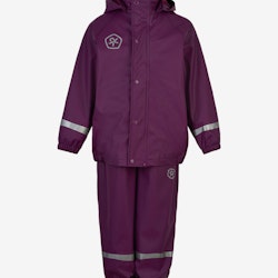 Color Kids - Rain Set/ Regn set - Solid PU- Plum Caspia