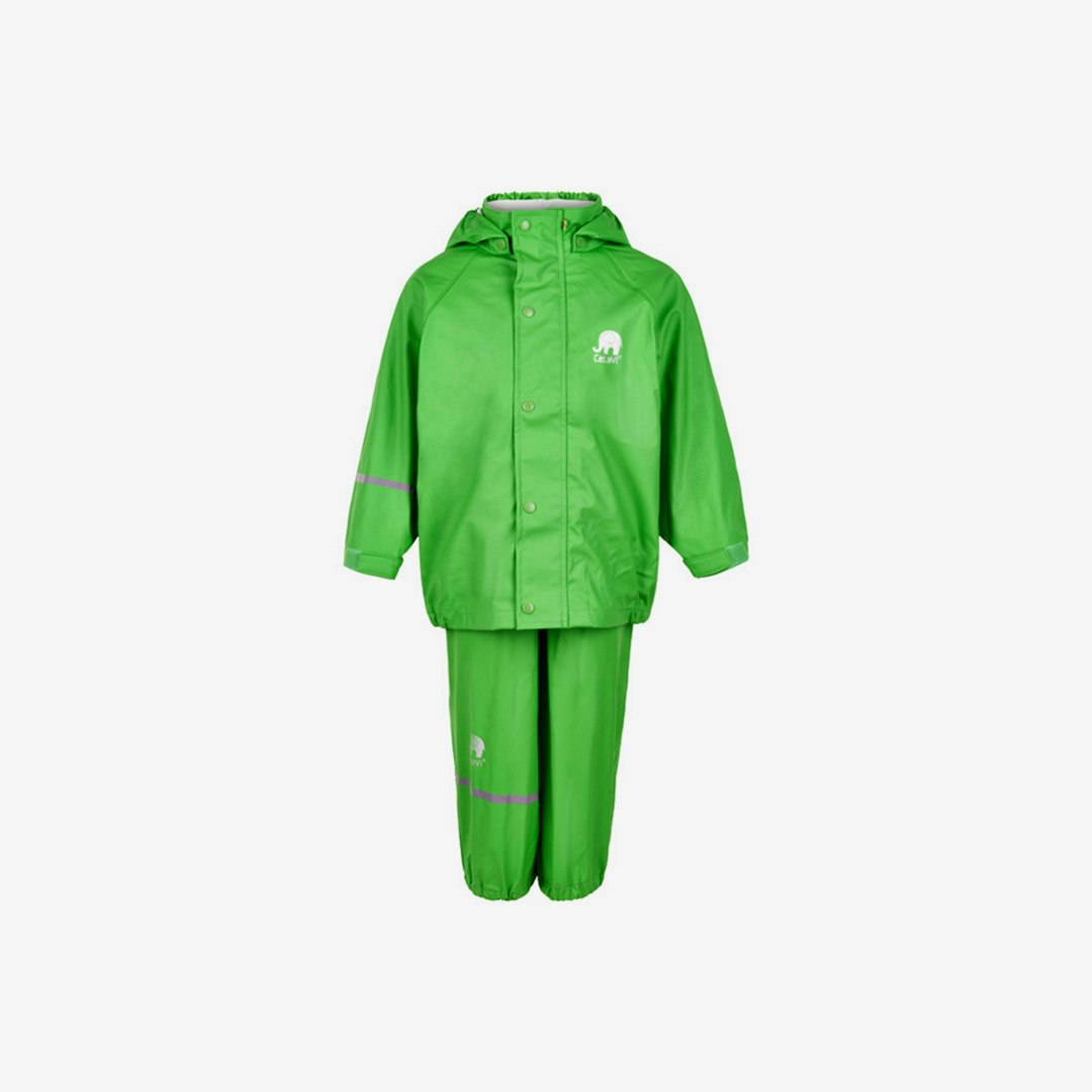 CeLaVi - Basic Rainwear Set/ Regn set -Solid PU- Green